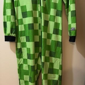 Minecraft Creeper Onesie with hood size 10/12